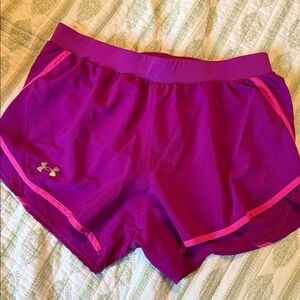 Under Armour Women's Magenta Athletic Shorts